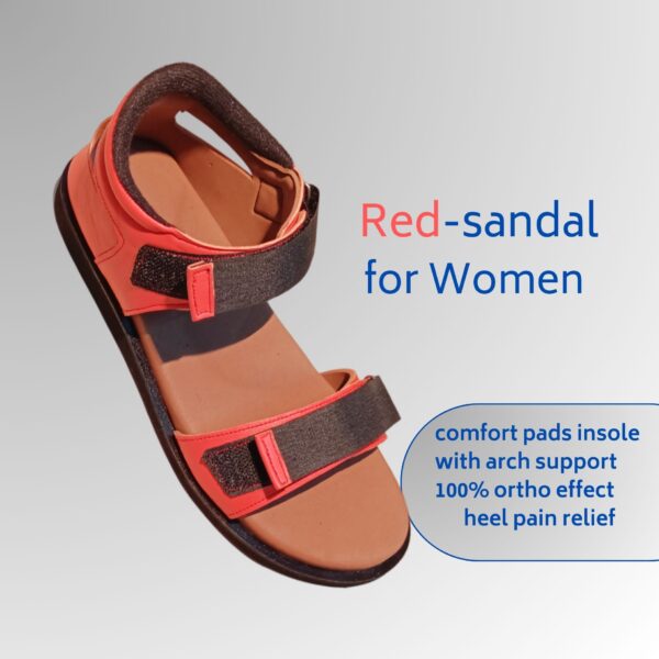 Red women flat sandal - Image 3